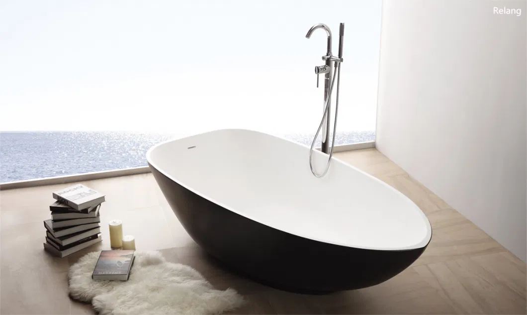 Hotel, Commercial and Residential Sanitary Ware Freestanding Bathroom Acrylic Solid Surface Bathtub