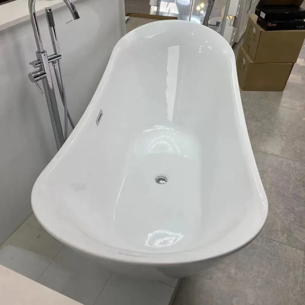 Freestanding Ellipse Skirt Acrylic Bathtub with E0 Environmental Protection Level for Five Star Hotel